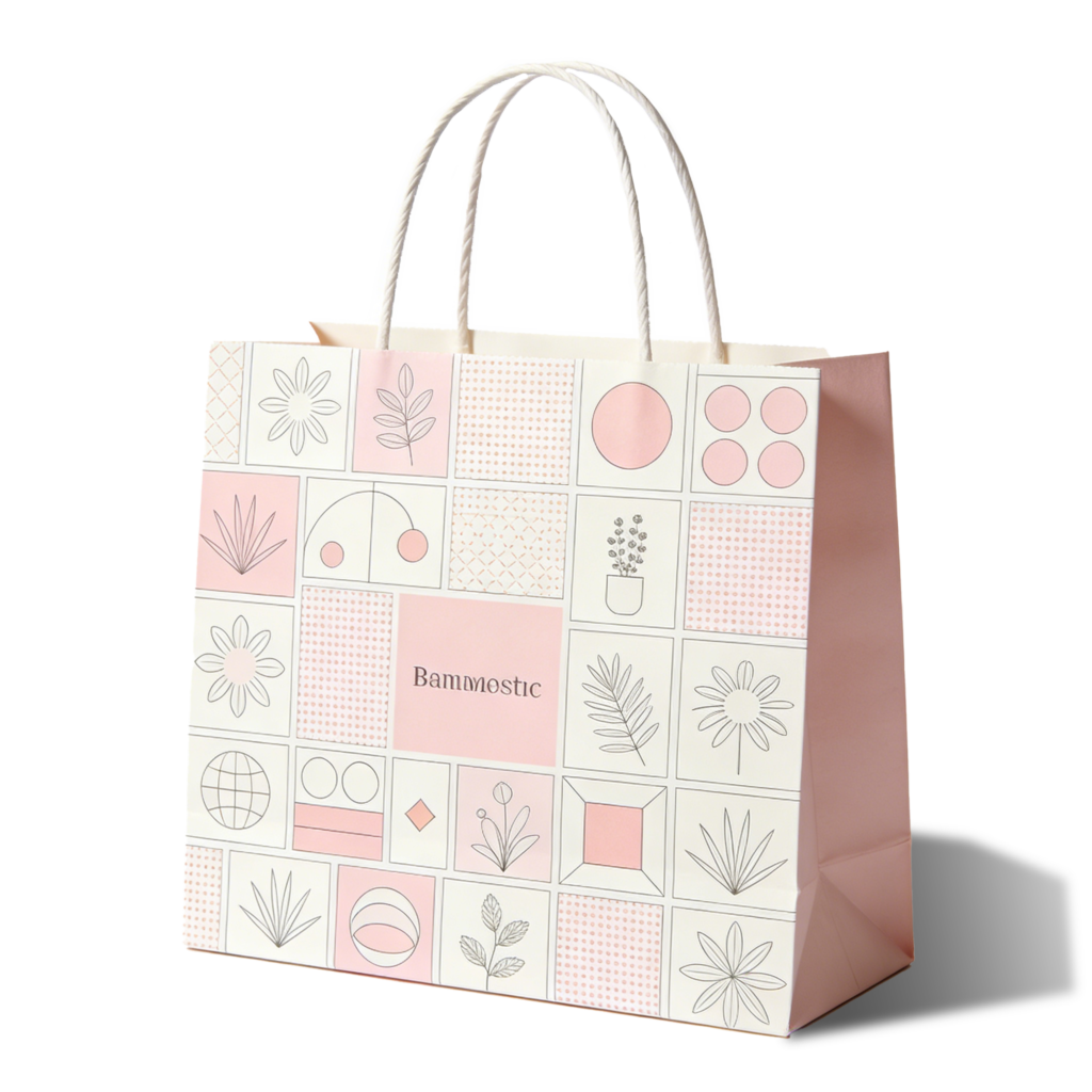 Branded carrier bags for takeaway orders and bakery retail packaging