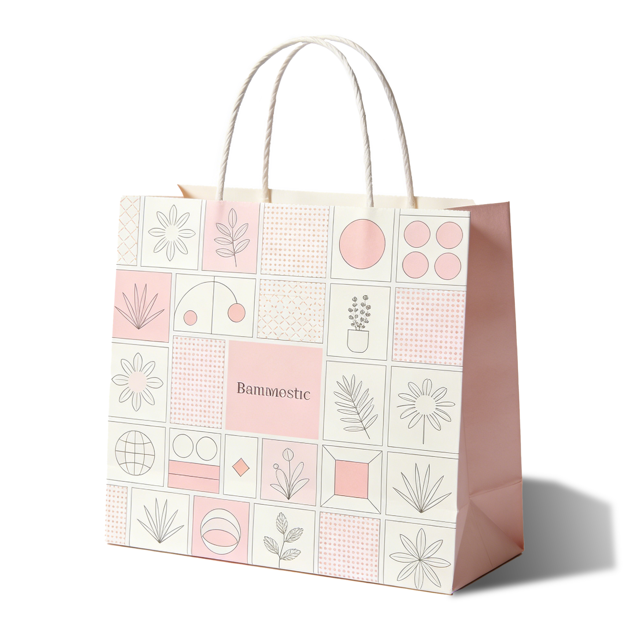 Branded carrier bags for takeaway orders and bakery retail packaging