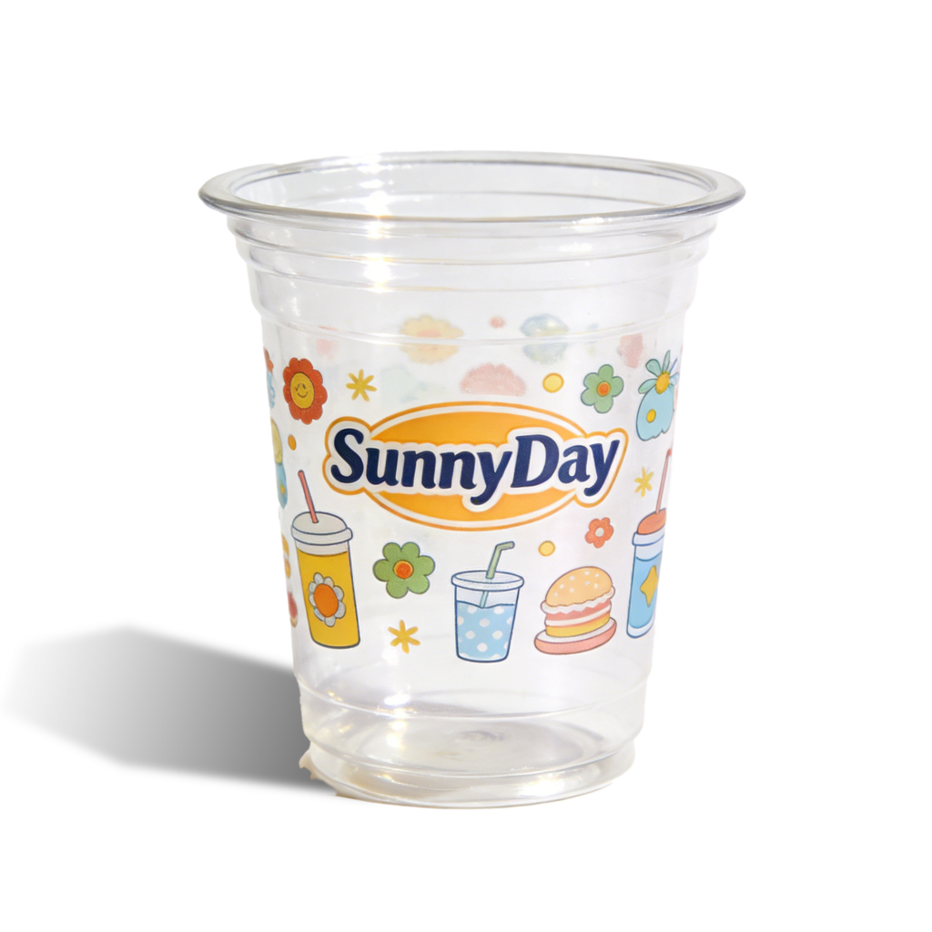 Ice cream cups for frozen dessert takeaway and branded presentation