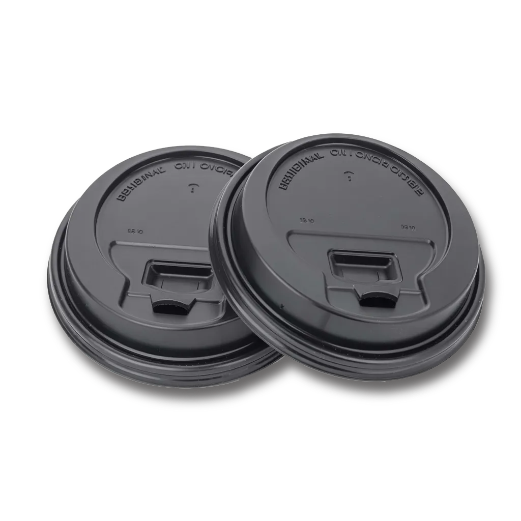 Cup lids for hot drink takeaway and disposable cup packaging