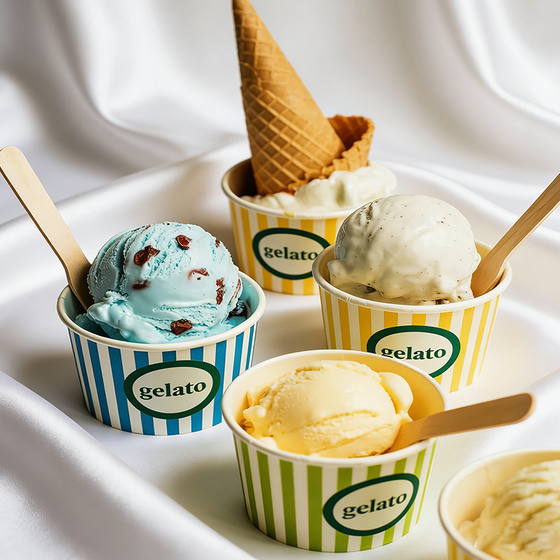 Popular cup types for ice cream cold drinks and custom beverage packaging