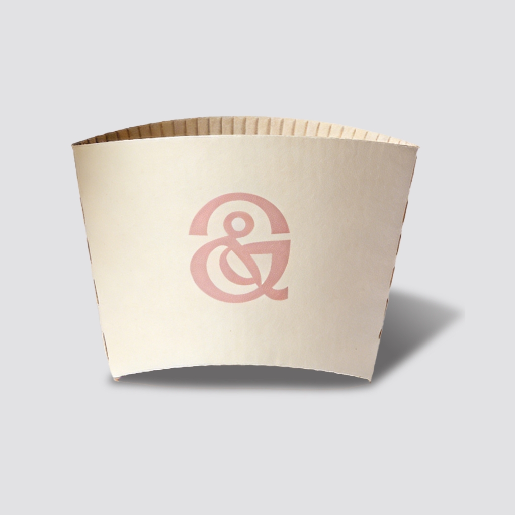 Cup sleeves for hot drink comfort and branded takeaway packaging