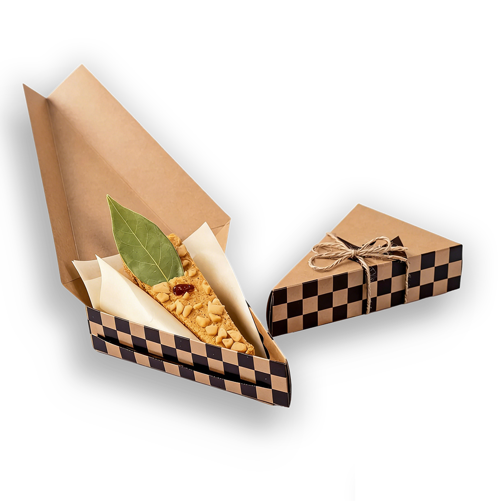 Custom slice cake boxes for individual cake slices and dessert takeaway