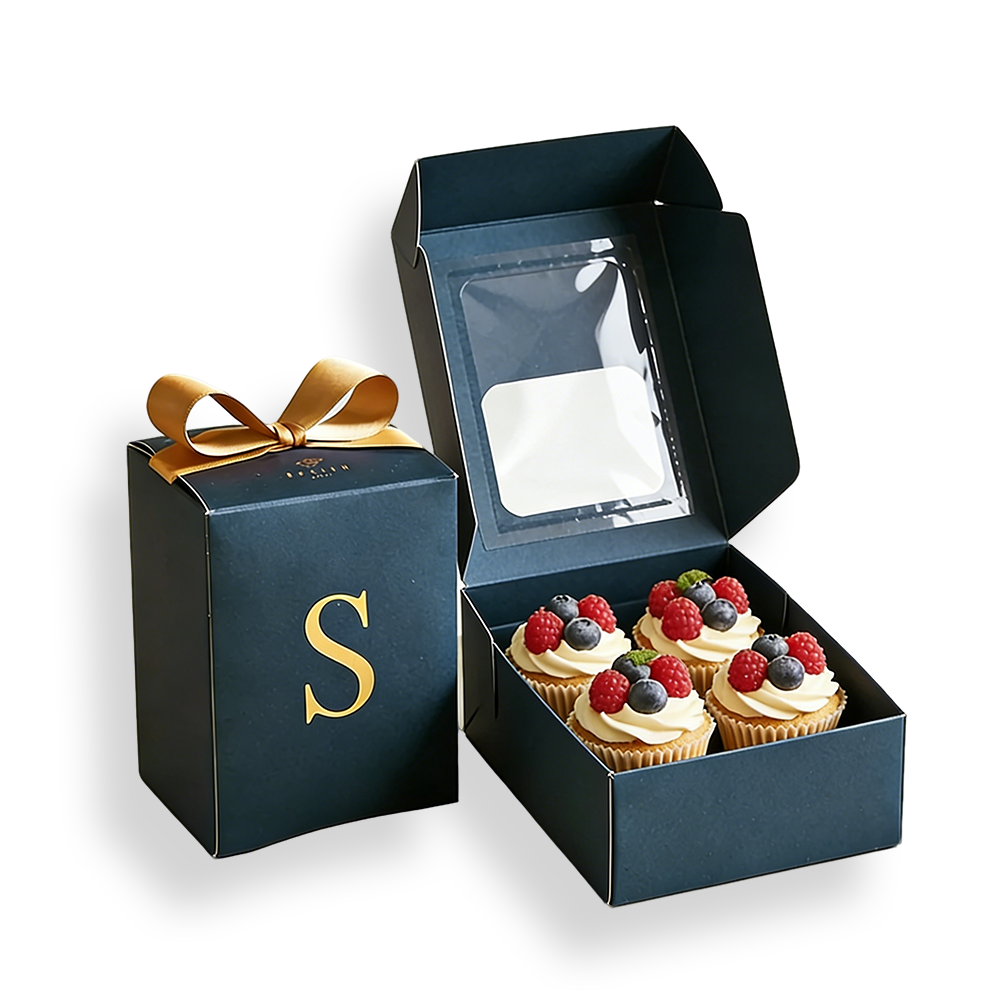 Custom cupcake boxes for single and multi-pack cupcake packaging