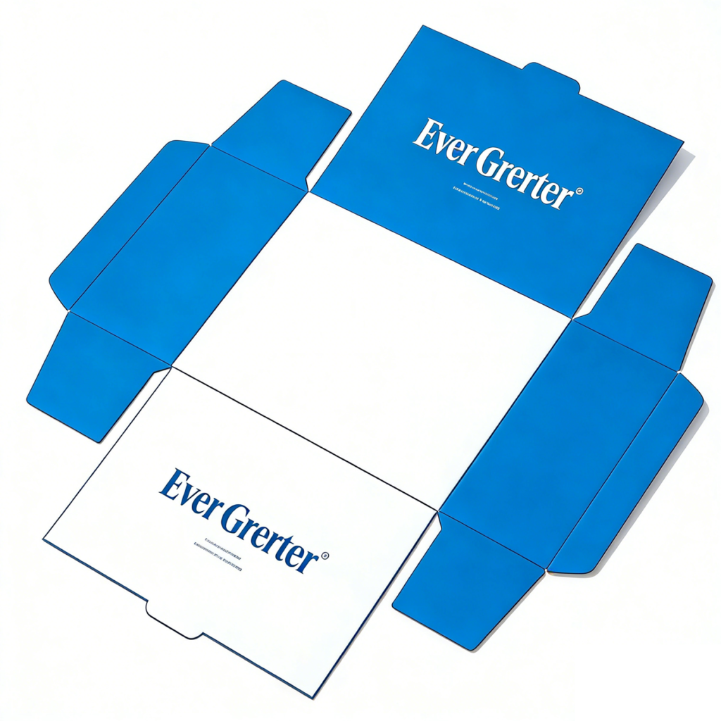 Custom packaging artwork file on box template