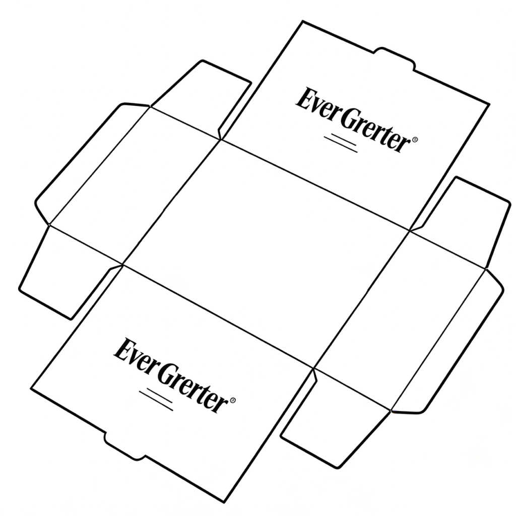 Packaging template dieline for custom box design