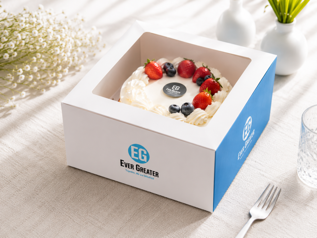 Cookie packaging box with transparent window for bakery display